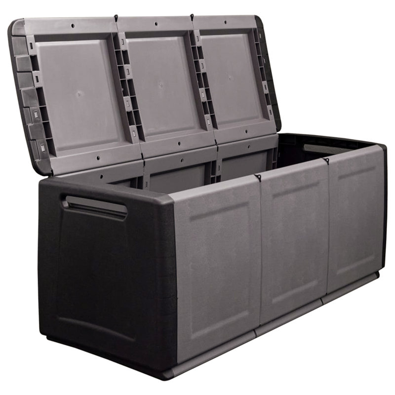 Ahri Garden Storage Box 138X53x57 Cm 330 L Dark Grey And Black