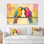 "Tropical Bird", ensemble d'art mural sur toile encadré 3 pièces