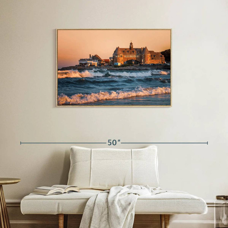 Narragansett Towers, Cadre flottant en bois naturel, 37 po x 25 po