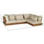 Canapé modulaire d'extérieur rembourré Ivry-636800907