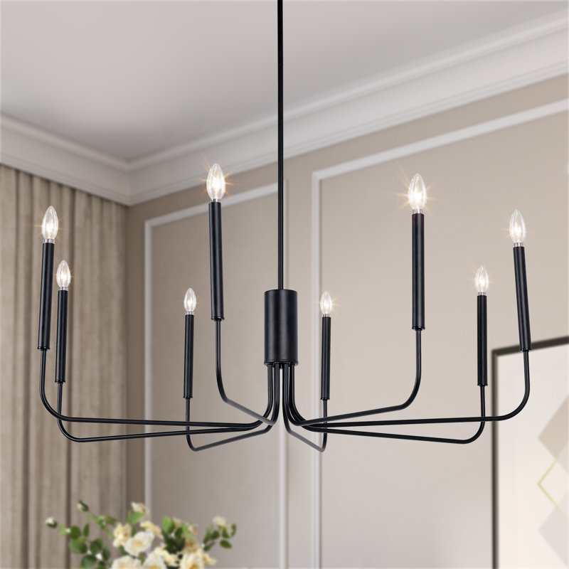 Kaymarie Brookins 8-Light 49" Dimmable Oversized Classic Chandelier