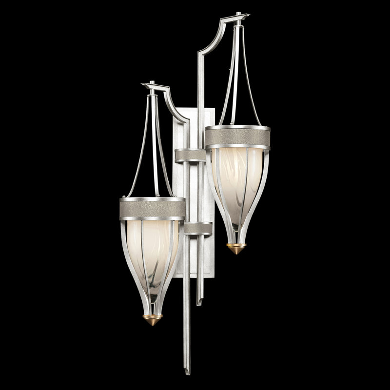 Mirage 2 - Light Armed Sconce, Standard Silver Leaf/Brass, Coco