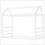 Lit plateforme House avec toit et cheminée-115693358