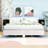 Modern Floating Platform Bed with LED Lighting and Built-in Nightstands-1331399182-1331399180