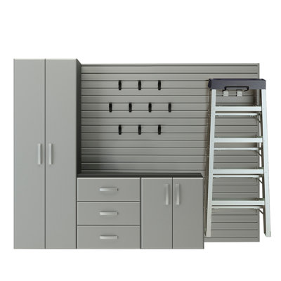 Flow Wall Complete Workstation - Silver