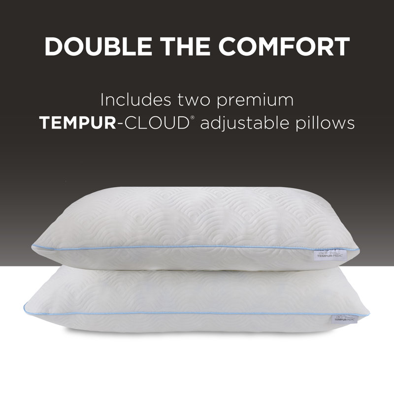 TEMPUR-Cloud® Adjustable Pillow - 2-Pack, Queen, 2 Pack
