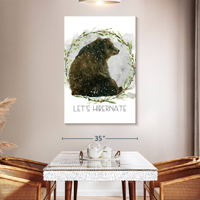 Winter Advice Bear, 51" H x 34" W