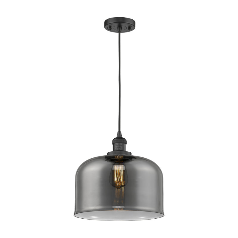 Clarktown 1 - Light Single Pendant, Plated Smoke, Matte Black