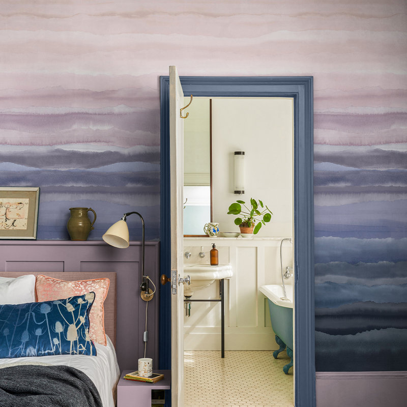 Clarissa Hulse Strata Sapphire Fixed Size Mural, Pink/Blue