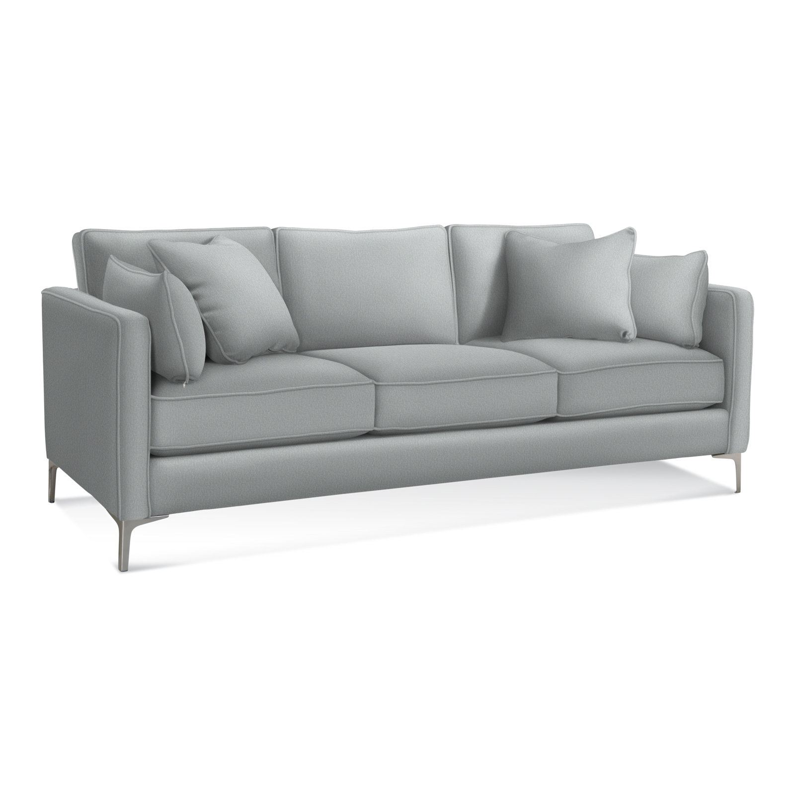 88'' Upholstered Sofa, Light Blue Performance Fabric Polypropylene/Olefin