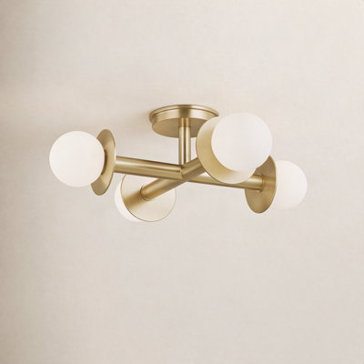 Allegra Glass Semi Flush Mount