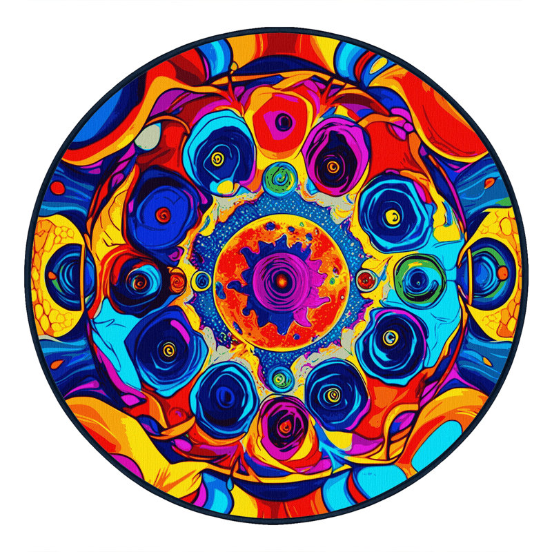 Stellar Bloom Rug, Round 7'