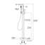 Robinet de baignoire sur pied avec douchette intégrée, en métal, profondeur 106 cm, largeur 15,4 cm, hauteur 4,3 kg - Accessoire de salle de bain en métal.