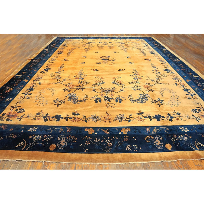 Antique Large Chinese - Art Deco Knotted Rug