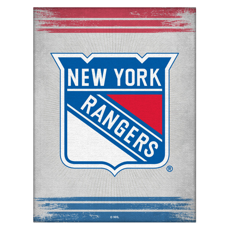 « NHL », impression sur toile, New York Rangers, H 24 cm x l 32 cm