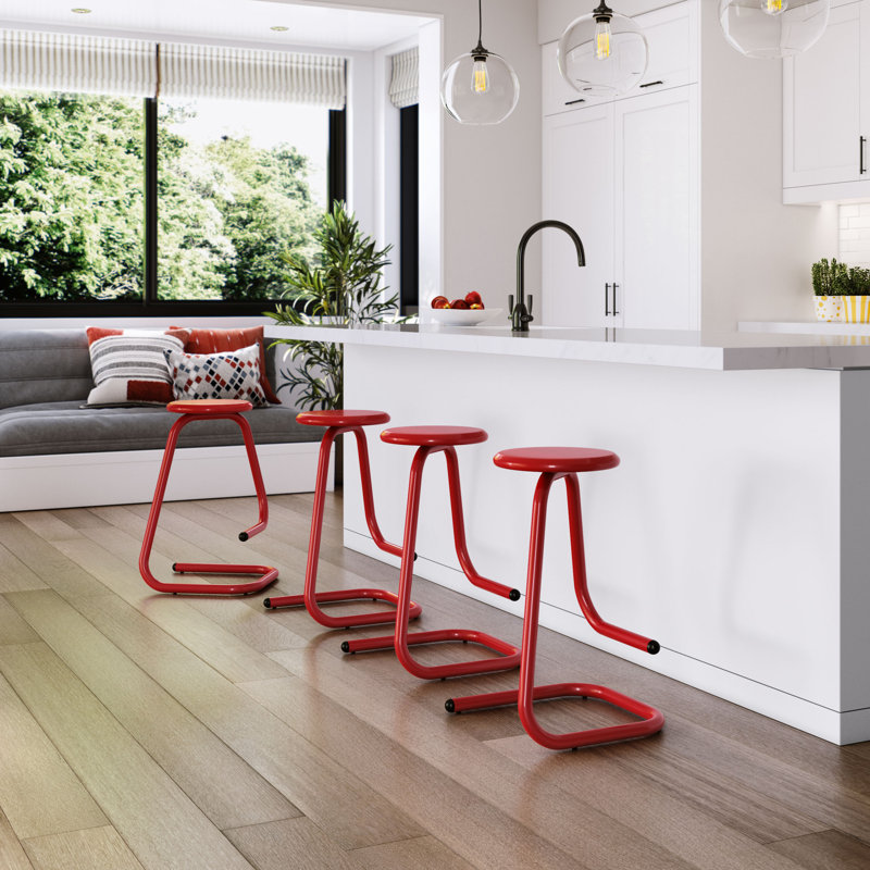 Tabouret en métal Paperclip70, Ketchup