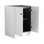 Meuble-lavabo 24 po - Contreplaqué blanc, portes à fermeture en douceur, portes de lavabo modernes