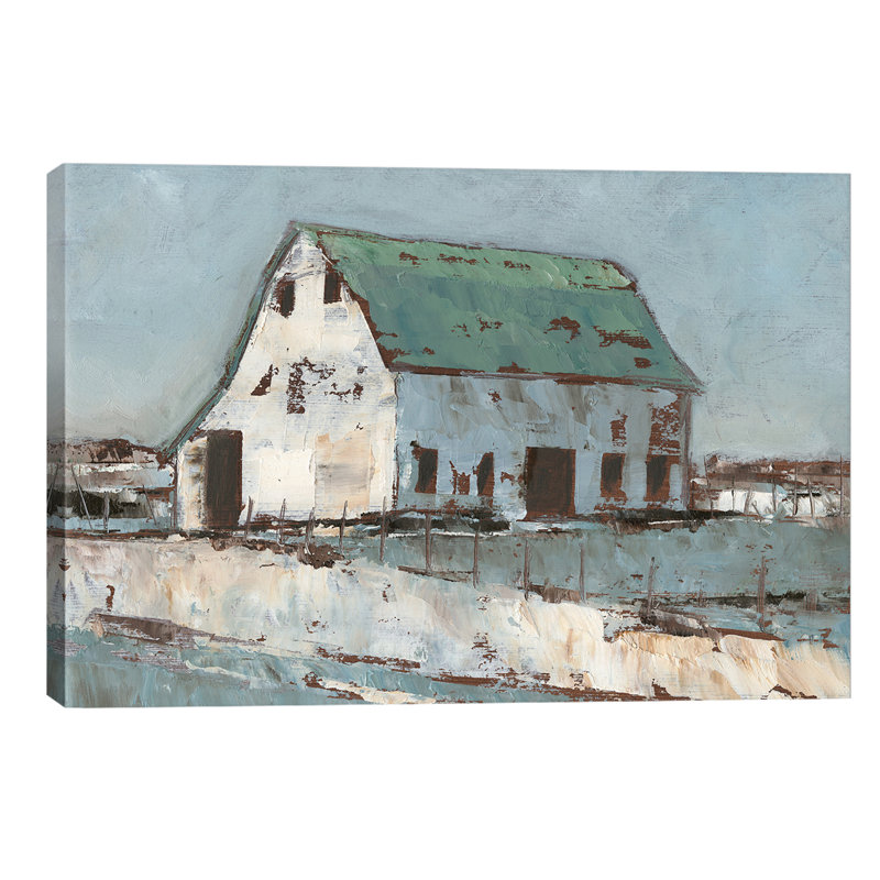 Plein Air Barn II by Ethan Harper - Wrapped Canvas Painting, 20.32cm H x 30.48cm W x 1.91cm D