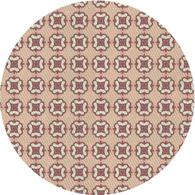 Tapis de zone rose/beige à motifs