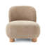 Fauteuil de chambre rembourré organique à profil bas avec pieds en bois massif Organic-125186787