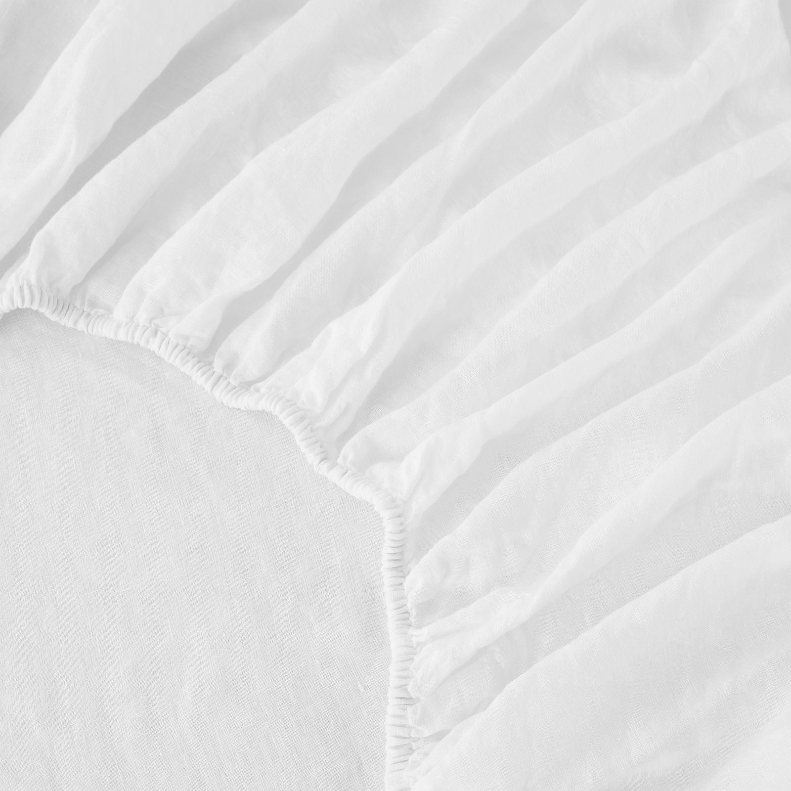 100% Linen Sheet Set, White, Twin Sheet Set with 1 Pillowcase