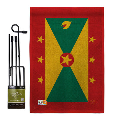Double Sided 18.5'' H x 13'' W Polyester Flag Set