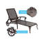 Chaise longue inclinable en aluminium coulé l 24 po x P 45 po x H 36 po Hifine
