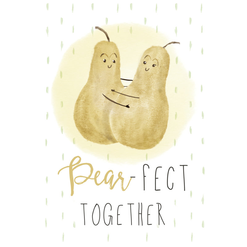 Pair Of Pears - Art Prints, Black Floater Framed, 91 cm H x 61 cm W