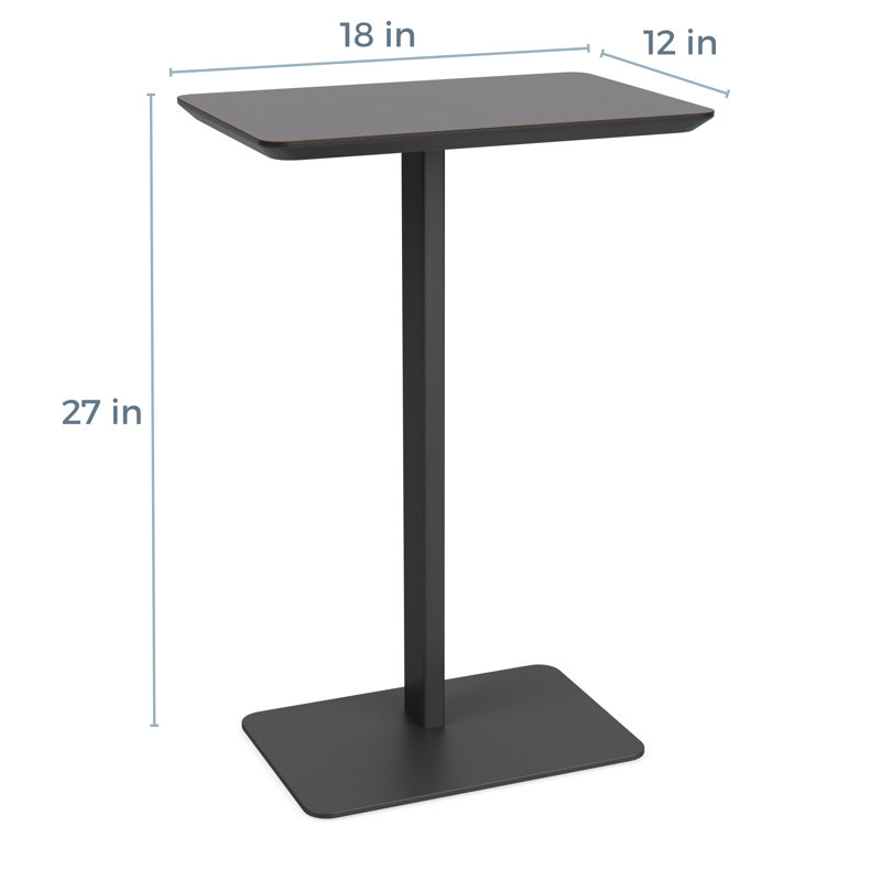 Plateau en stratifié à base d'acier Luxe, Gris anthracite, Folkstone Gray