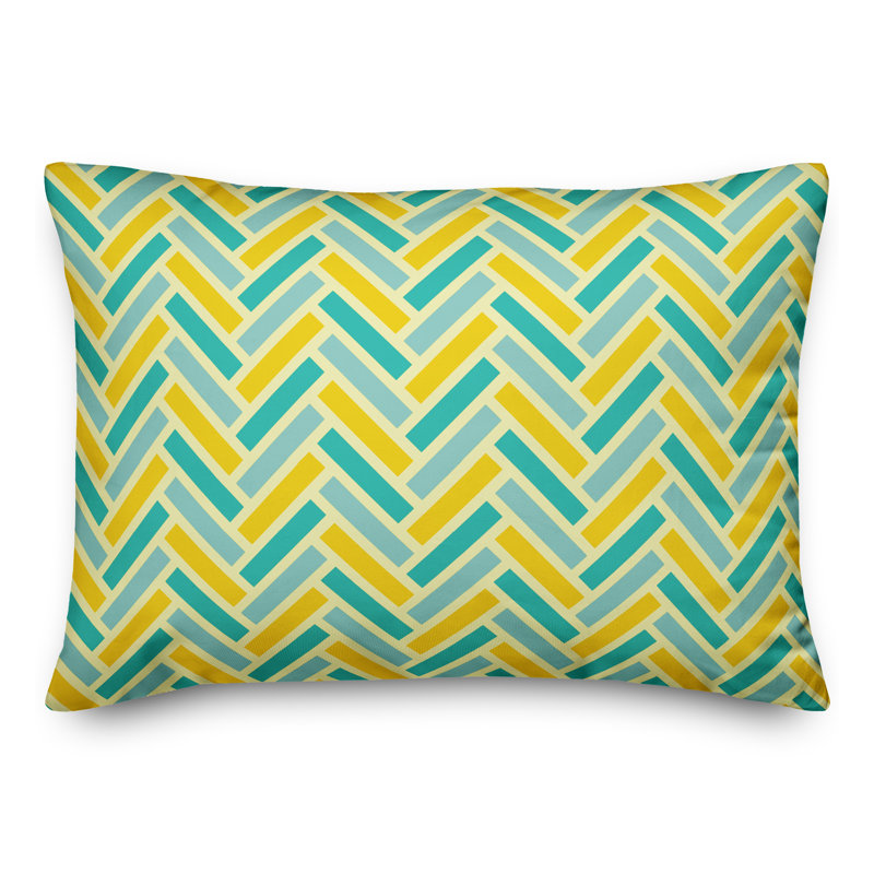  Housse et insert de coussin rectangulaire à chevrons