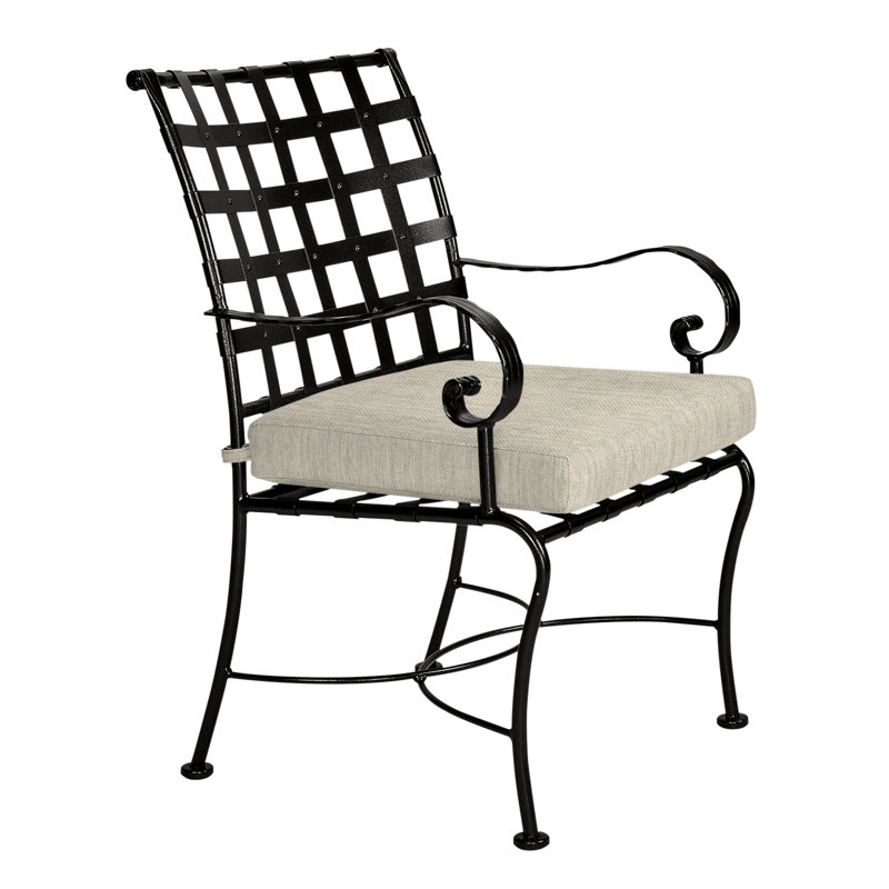 Classico Outdoor Dining Armchair, Carbon Black, Cast Lagoon