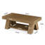 Table basse de 55,1 pouces avec tablette de rangement, grande table basse rectangulaire pour le salon-490091942