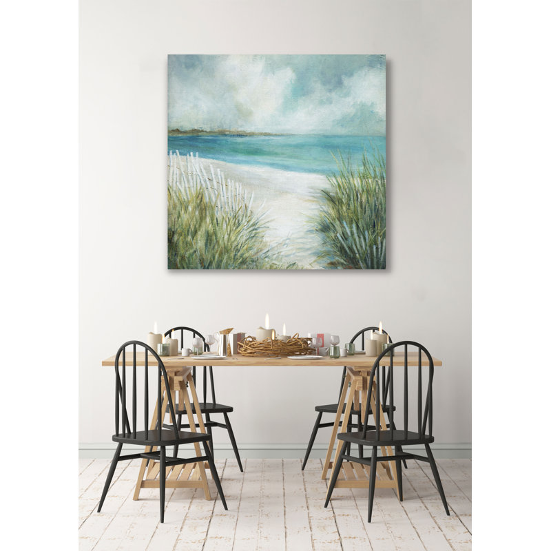 Coastal Fences - Peinture sur toile, H 40 po x l 40 po x P 1,5 po