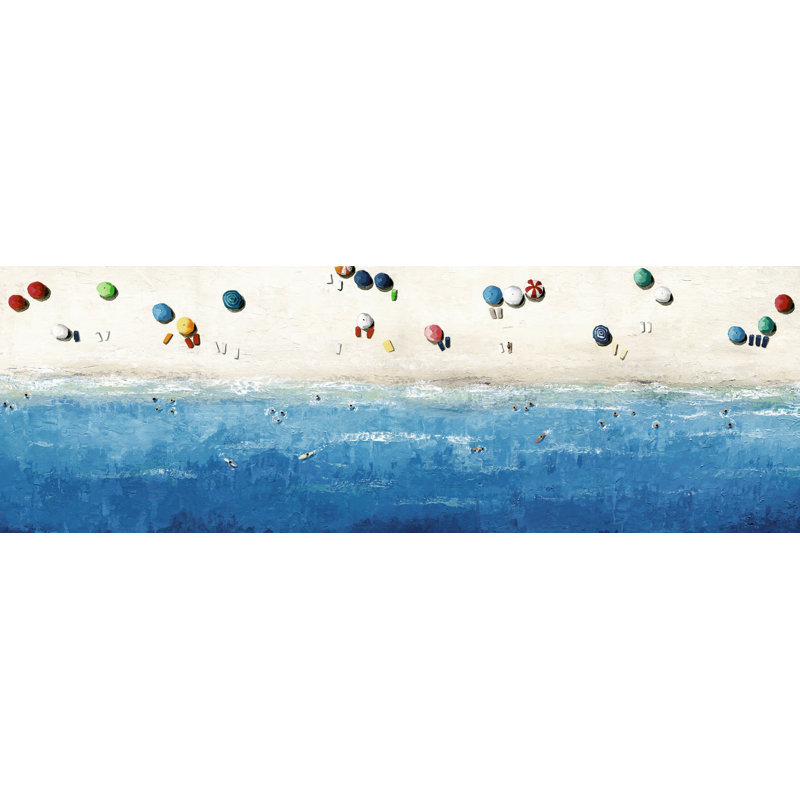 Beach Getaway - peinture panoramique sur toile tendue, H 5 po x l 15 po x P 1,5 po