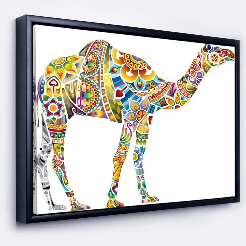 « joyeuse floral mixte », impression sur toile, H 16 po x l 32 po x P 1 po, Cadre noir