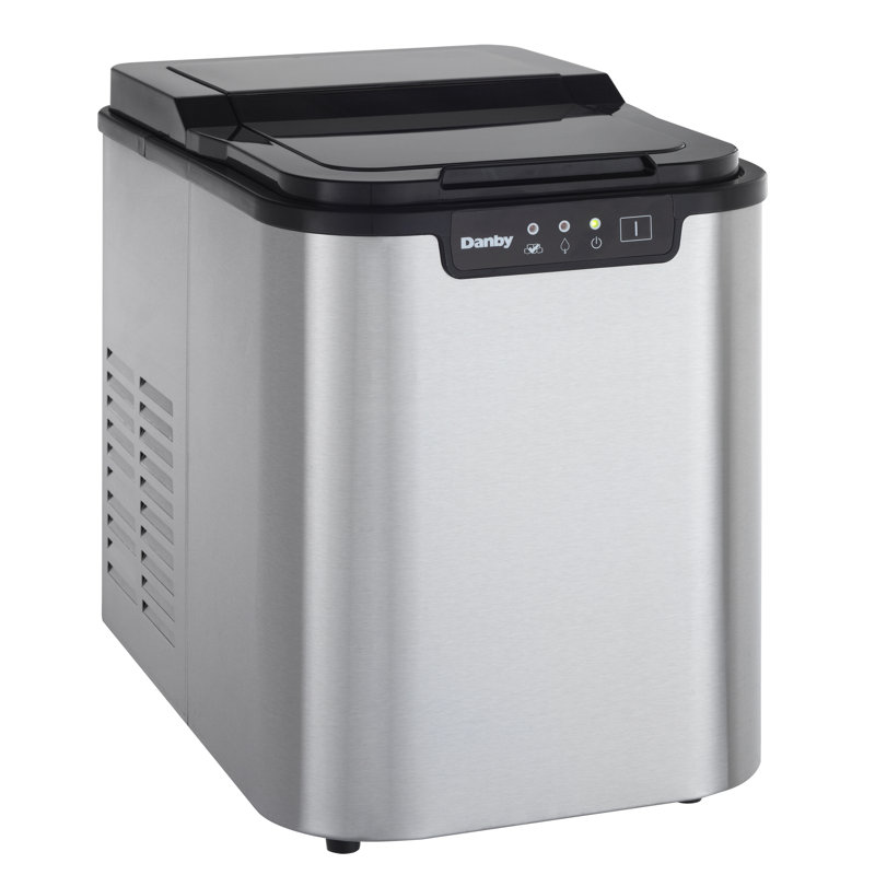 Danby 25 Lb. Daily Production Cube Ice, Stainless Steel
