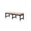 Ensemble de table de salle à manger 6 pièces de couleur noire et 4 chaises d'appoint 1 banc et coussins rembourrés en tissu Mobilier de salle à manger en bois massif