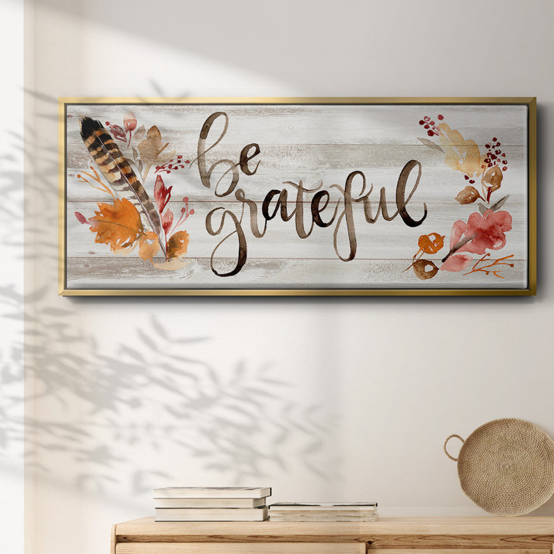 Grateful - Framed Canvas, 8" H x 20" W
