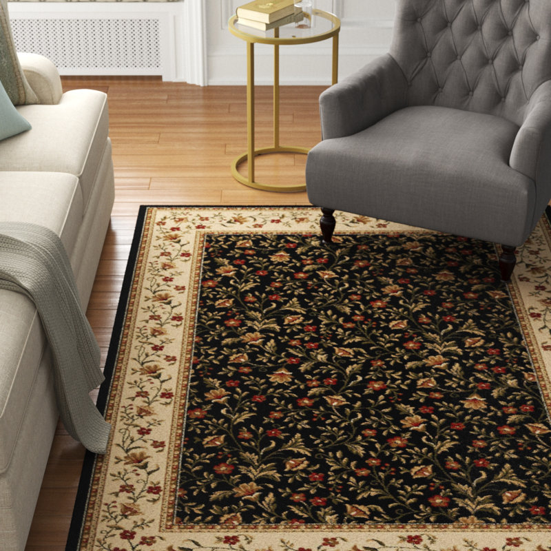 Tapis noir Como, Rectangle 7 pi 9 po x 11 pi