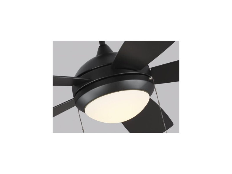 Generation Lighting 5DIC52BKD-V1 Discus Classic 52" Int Led Indoor Black Ceiling Fan 3000k Light Kit