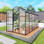Serre en polycarbonate, serre pour la cour extérieure-121528996-121528999