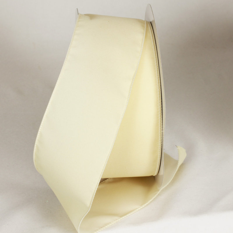 Ruban de velours, H 0,12 po x l 3 po x P 1800 po, Ivoire