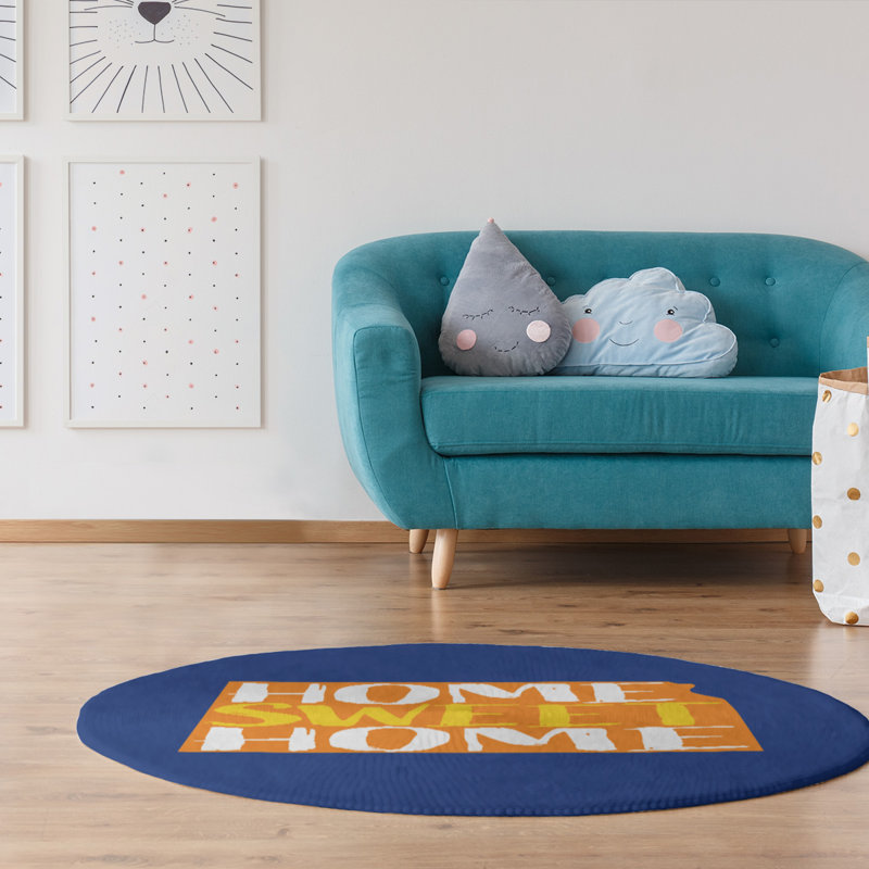 Chenille Indoor Rug, Round 5'