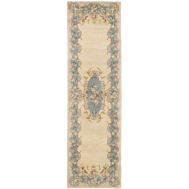 Tapis en laine touffeté à la main Molter, Tapis de couloir 2 pi 3 po x 10 pi