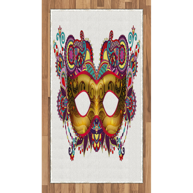 Mardi Gras High Density Long Fiber Poly Threads Decorative Area Rug Carpet, Rectangle 2'7" x 5'