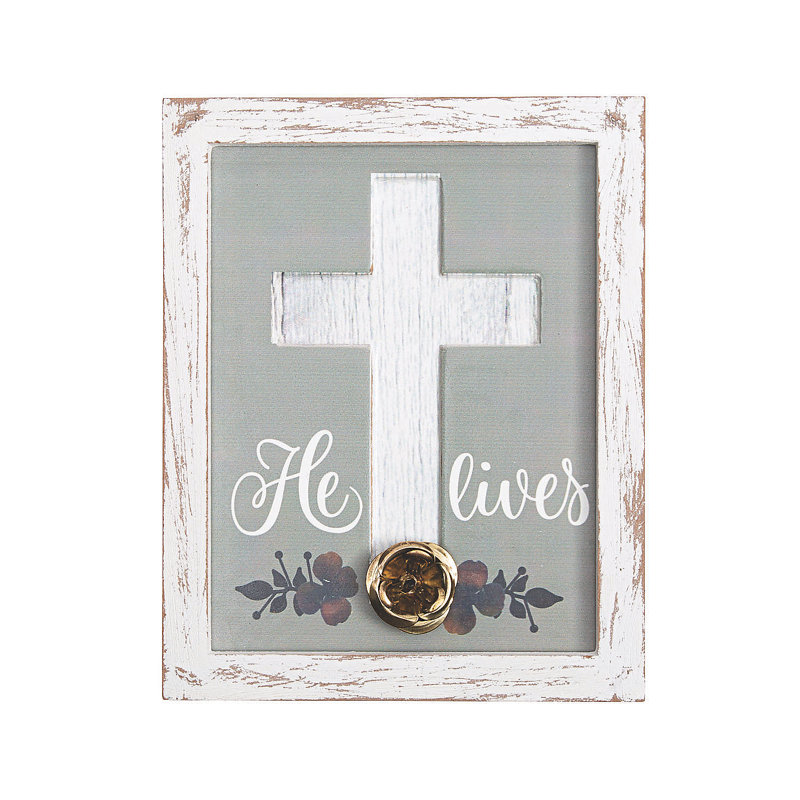 Signe de la croix religieuse de Pâques - décoration intérieure - 1 pièce