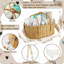 Panier de rangement pour couches avec séparateurs amovibles et bandoulière - Rangement portatif en rotin pour les essentiels, jouet de chambre de bébé polyvalent