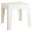 Plastic Square Patio Side Table - 17.75" - White Faux Plank Tabletop - Set of 2-548342061