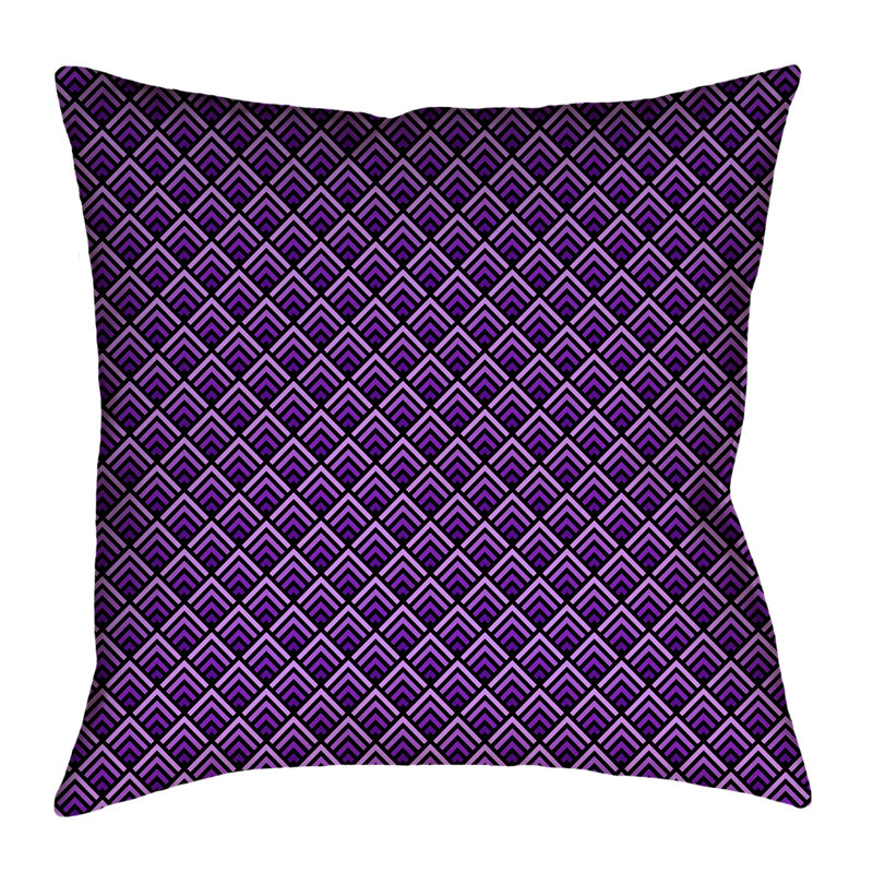 Housse de coussin Katelyn Elizabeth, 16 po x 1 po, Noir / mauve, Polyester