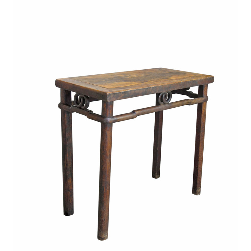 Antique Chinese Double-Ring Motif Side Table